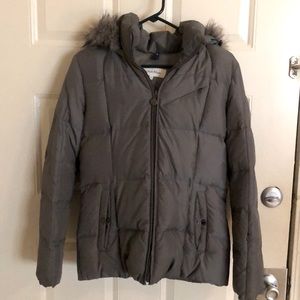 Grey Calvin Klein Down Coat